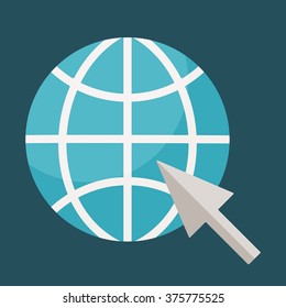 internet em design plano