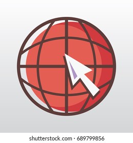 Internet Flat Icon Illustration
