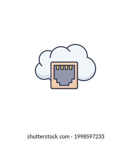 internet Flat Icon Isolated On White Background