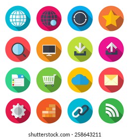 internet flat icons