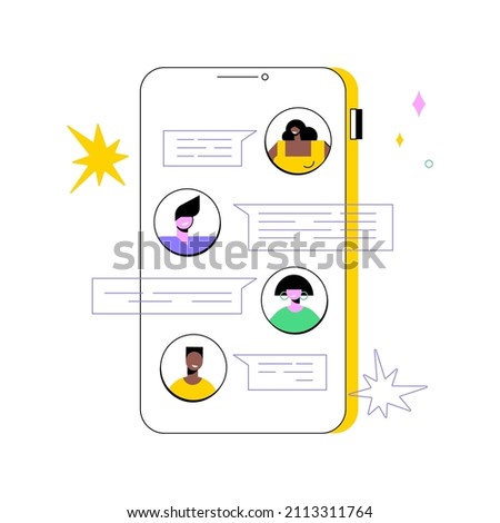Internet forum abstract concept vector illustration. Internet communication, social media and network technology, chat message, forum topic, comments board, website page abstract metaphor.