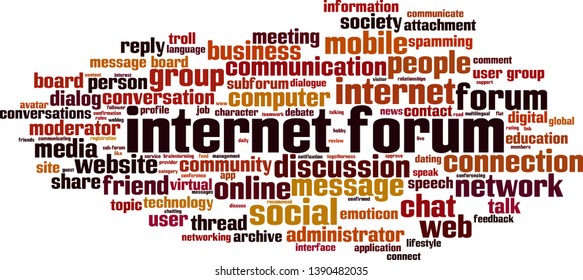 Internet Forum Word Cloud Concept Collage Stock Vector (Royalty Free ...