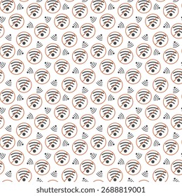 Internet livre padrão perfeito para férias com sinais sem fio cruzados e nuvens. sem wifi