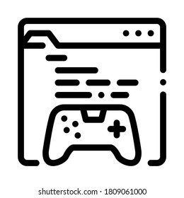internet game icon vector. internet game sign. isolated contour symbol illustration