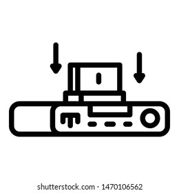 Internet gamepad icon. Outline internet gamepad vector icon for web design isolated on white background