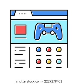 internet gaming color icon vector. internet gaming sign. isolated symbol illustration