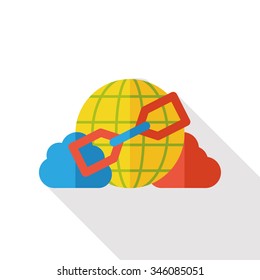 internet global flat icon