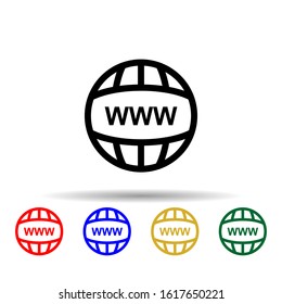 internet global multi color style icon. Simple glyph, flat vector of web icons for ui and ux, website or mobile application