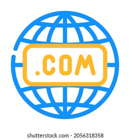 internet globalization color icon vector. internet globalization sign. isolated symbol illustration