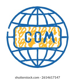 internet globalization doodle icon sketch vector. internet globalization sign. isolated symbol illustration