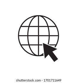 Internet - Globe Icon Design Template Vector On A White Background