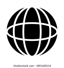internet - globe icon design template vector on a white background