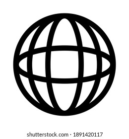 internet - globe icon design template vector on a white background