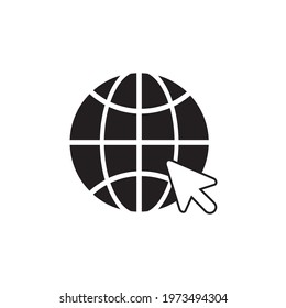 internet - globe icon design template vector on a white background