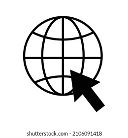 internet - globe icon design template vector on a white background