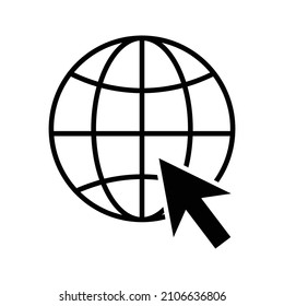 internet - globe icon design template vector on a white background