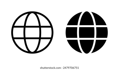 Internet globe icon in generic style. Web, website sign symbol