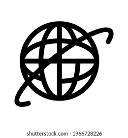 icono de globo de Internet o logotipo símbolo de signo aislado ilustración vectorial - iconos vectoriales de estilo negro de alta calidad
