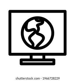 internet globe icon or logo isolated sign symbol vector illustration - high quality black style vector icons
