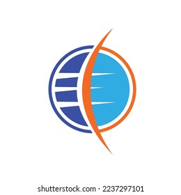 internet globe icon vector concept design template web