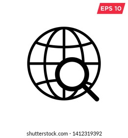 internet - globe icon vector design template