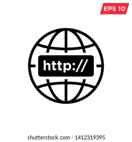 internet - globe icon vector design template