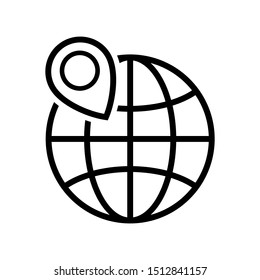 internet globe icon vector design style template