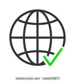 internet. Globe icon vector design illustration EPS 10