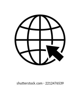 internet globe icon vector design template in white background