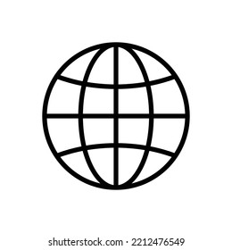 internet globe icon vector design template in white background