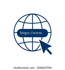 internet globe icon vector template