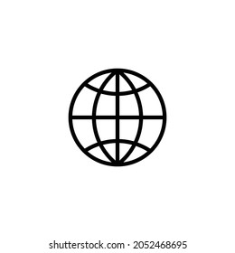 Vector de iconos de globo de Internet. icono web