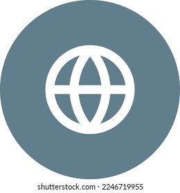 internet globe illustration with flat style