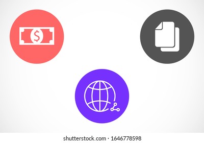 Internet Globe línea y flecha "Ir a la web" - icono del sitio web. línea Internet Globe icono y flecha que Internet hace clic en él. línea Pictograma negro aislado en el fondo de la línea blanca de Internet.