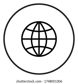 Internet | Globe | Red | Icono de vector