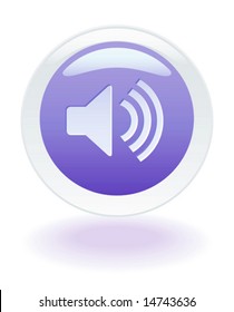 Internet glowing speaker volume button.