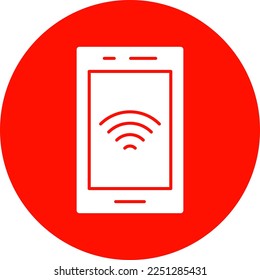Internet Glyph Circle Vector Icon Design