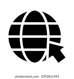 gráfico vectorial de ilustración de icono de glifo de internet