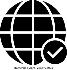vector de ilustración de icono de glifo de internet