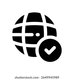 internet glyph icon. Strong and solid vector icon for websites, mobile interfaces, presentations, and visual branding. High quality and easy to edit.