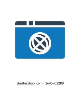 Symbol für die Vektorillustration im Internet - Vektorillustration des Symbols