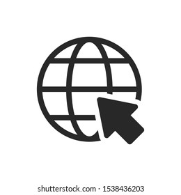 Internet, go to wab, globe icon vector symbol illustration EPS 10