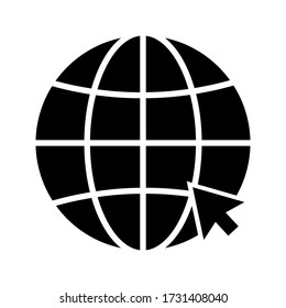 Internet. go to website symbol icon vector illustration color editable, on white backround