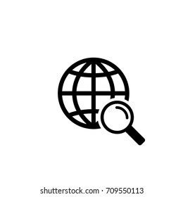 internet gobal searching icon black