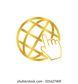 Internet - gold vector icon