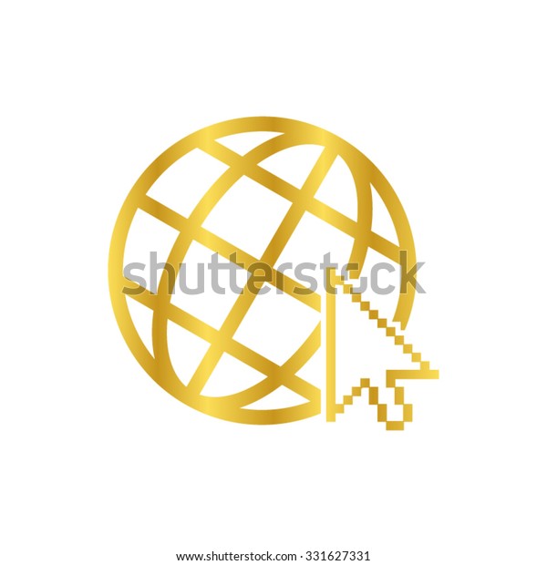 Internet Gold Vector Icon Stock Vector Royalty Free 331627331