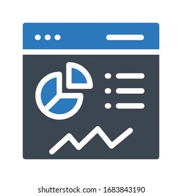 internet graph vector glyph color icon 