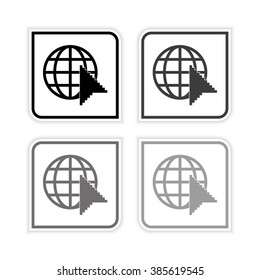 Internet -  grayscale vector icon
