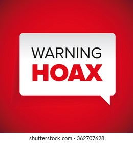 Internet Hoax warning label vector