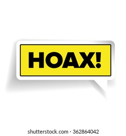 Internet Hoax warning label vector